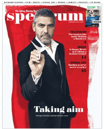Greg Natale Sydney Morning Herald George Clooney Cover